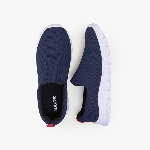 Buy NAVY Women's Textile Slip-Ons – Soloto