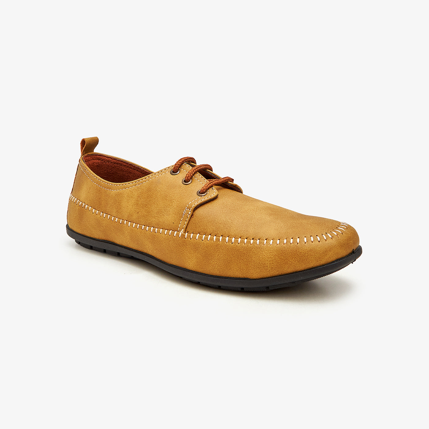 Buy TAN Lace-up Casual Shoes – Soloto