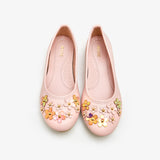 Girls Floral Embellished Pumps