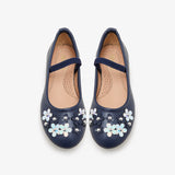 Girls Pumps with Floral Motif