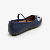 Girls Pumps with Floral Motif