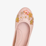 Girls Floral Embellished Pumps