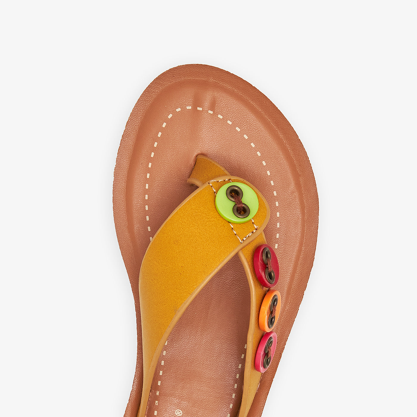 Buttoned Chappals for Girls