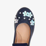 Girls Pumps with Floral Motif