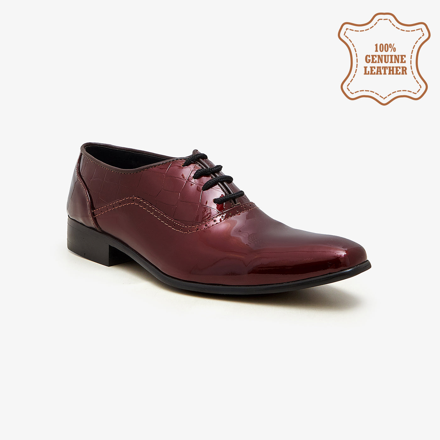 Buy MAROON Lace-up Dress Shoes for Men – Soloto