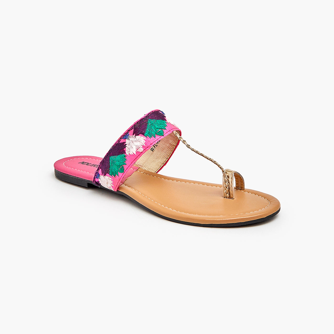 Eid Ladies Latest Chappal Buy FUCHSIA Embroidered Ladies Chappal