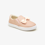 Girls Bow Slip On Shoes