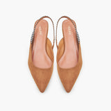 Chrome Heel Mules