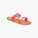 Toe Ring Strappy Slides