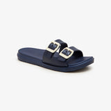 Strappy Buckled Slippers