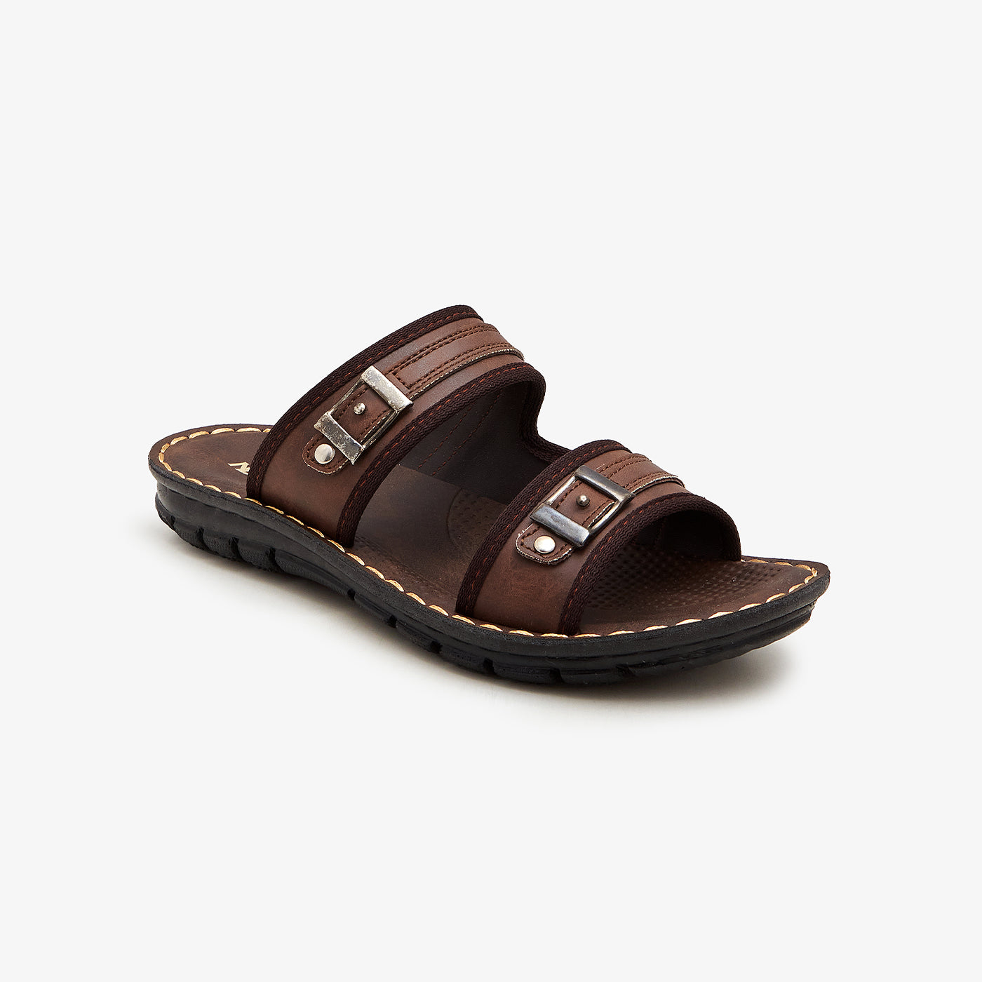 Ndure Black Shoe Strap With Buckle Ndure Buckle Chappal Buy BROWN