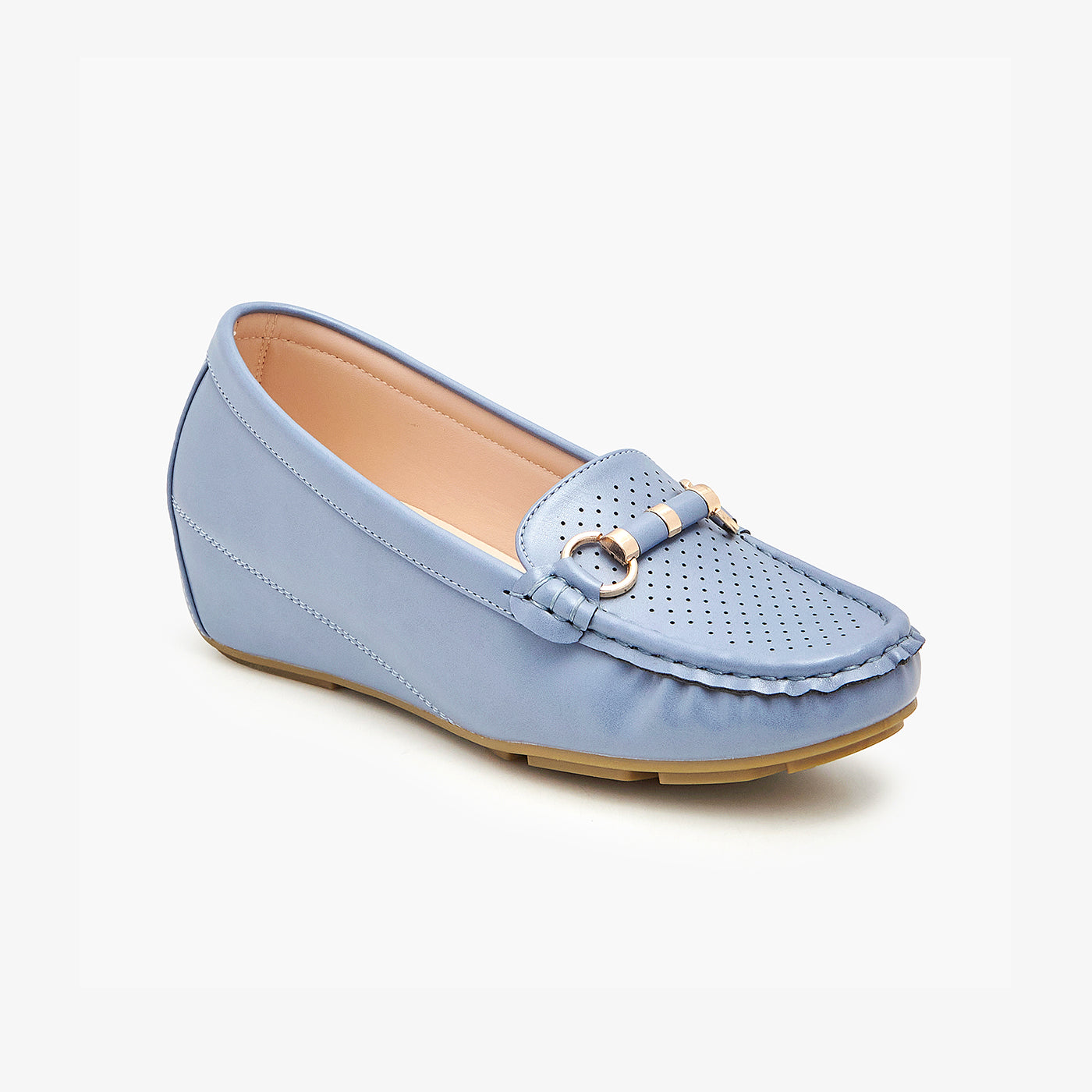 Buy BLUE Women's Buckled Moccasins – Soloto