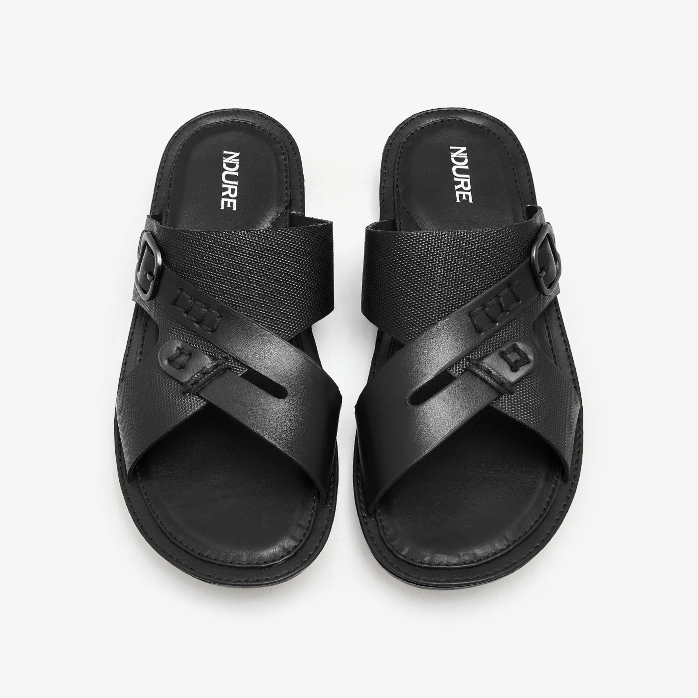 Buy BLACK Men's Durable Chappals – Soloto - Main Image
