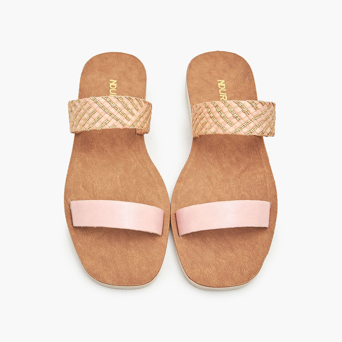Buy PINK Dual Strapped Slides Soloto