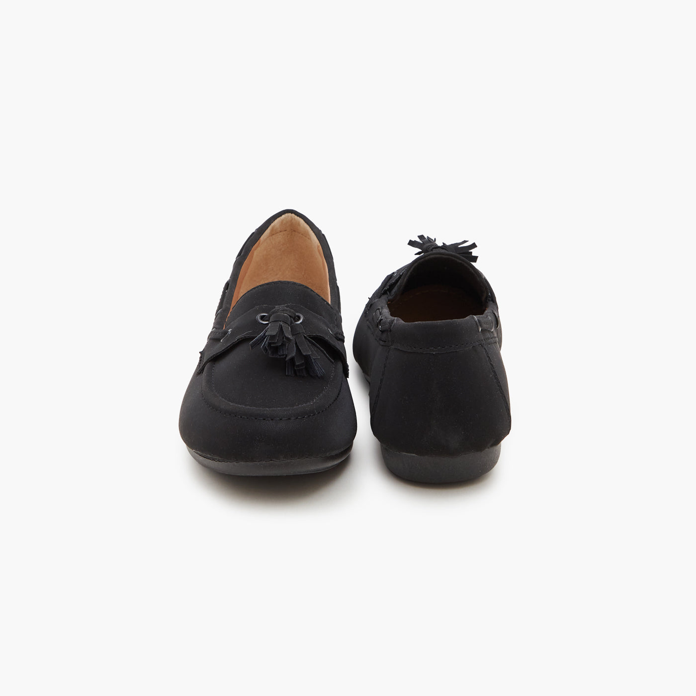 Buy BLACK Women s Round Toe Loafers Soloto