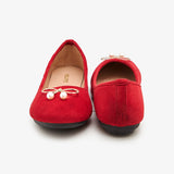 Women's Metallic Bow Suede Pumps