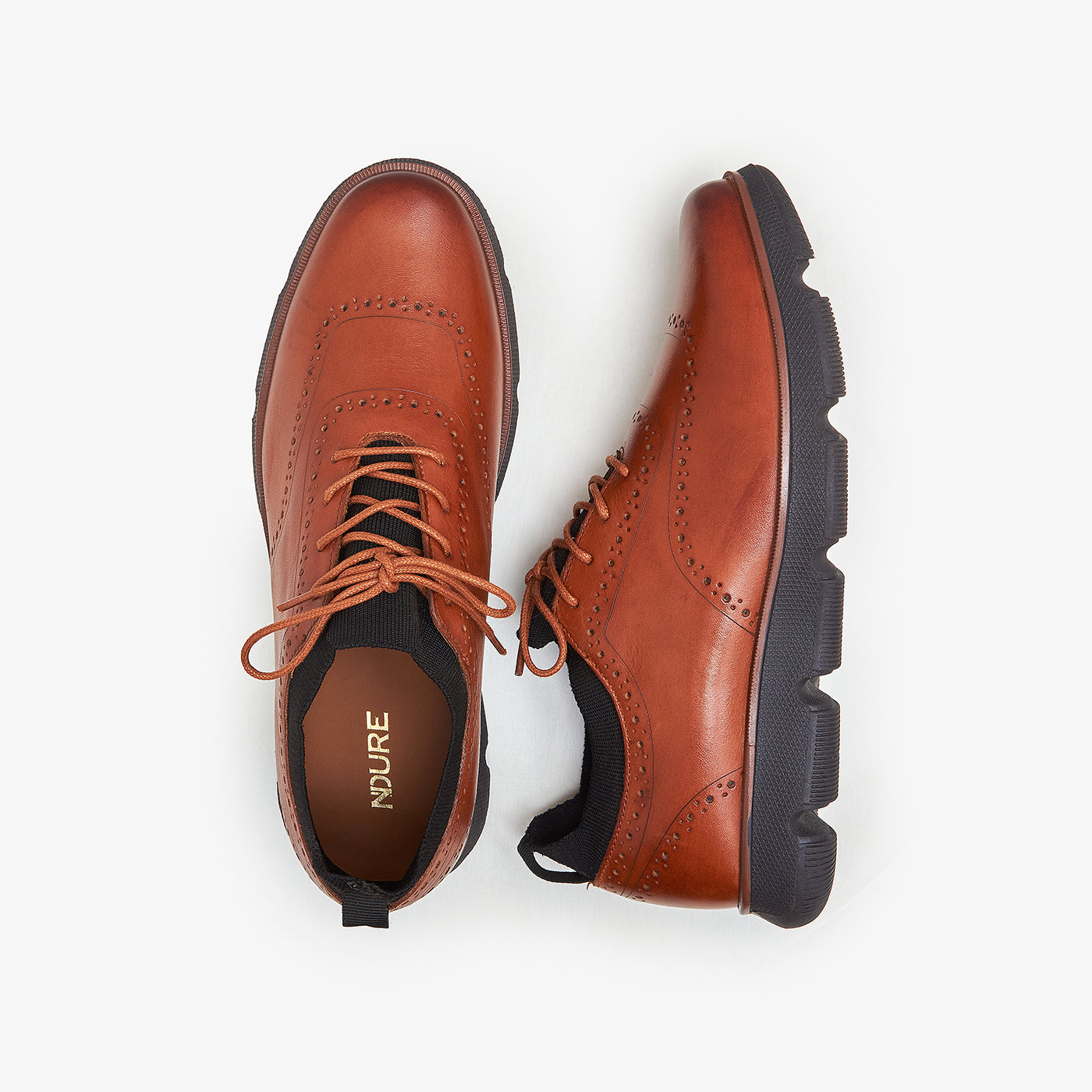 Buy TAN Men s Perforated Design Lace ups Soloto