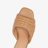 Metallic block heels