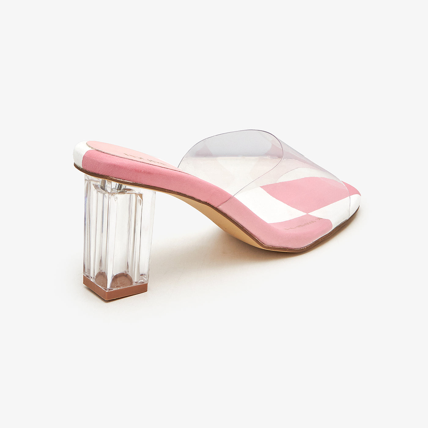Buy PINK Women s Crystal Block Heels Soloto