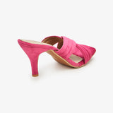 Velvet Cross Strap Heels