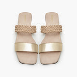 Women's Braided Metallic Flats
