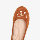 Women's Metallic Bow Suede Pumps