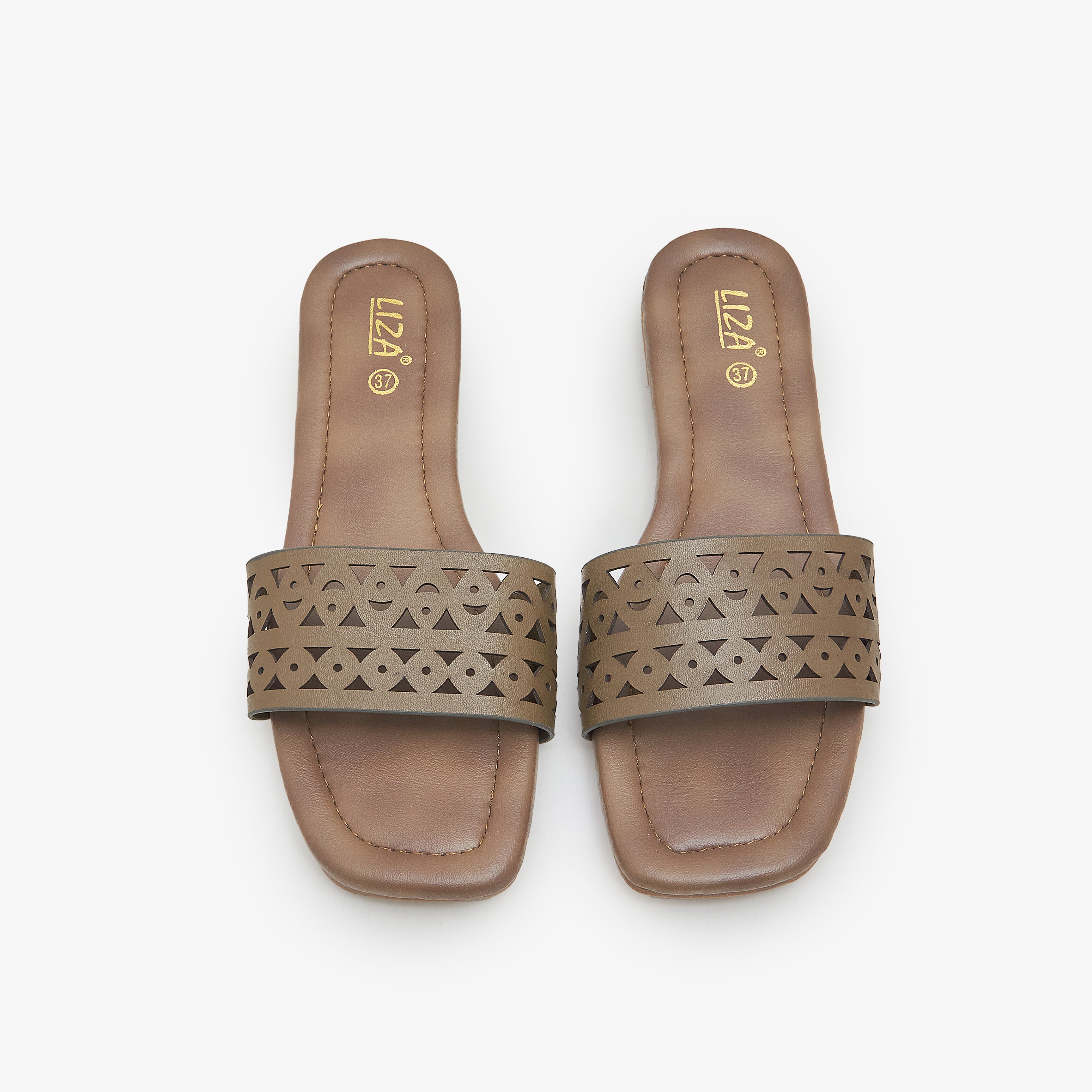 Buy GREEN Women's Laser-Cut Chappals – Soloto