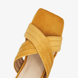 Velvet Cross Strap Heels