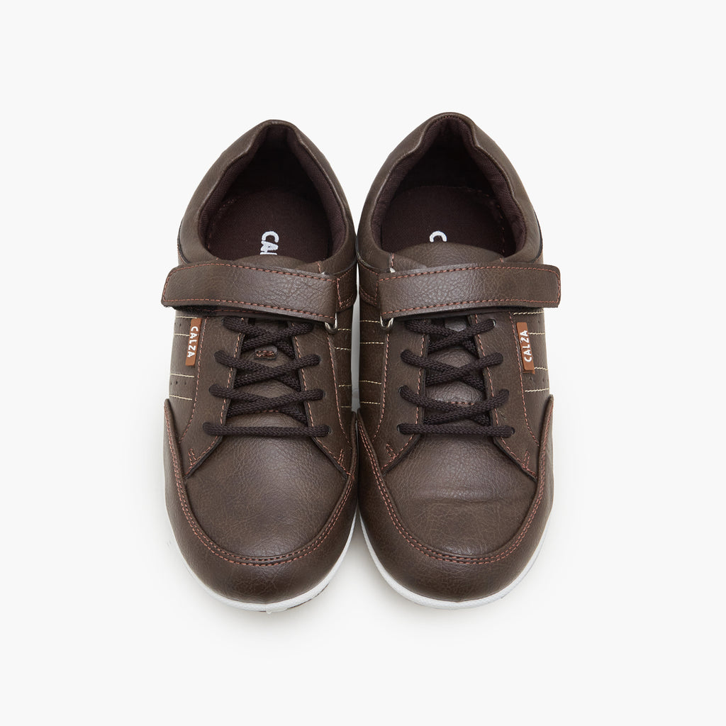 Buy BROWN Men's Velcro Strap Sneakers Soloto