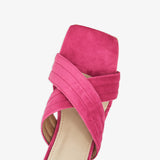 Velvet Cross Strap Heels