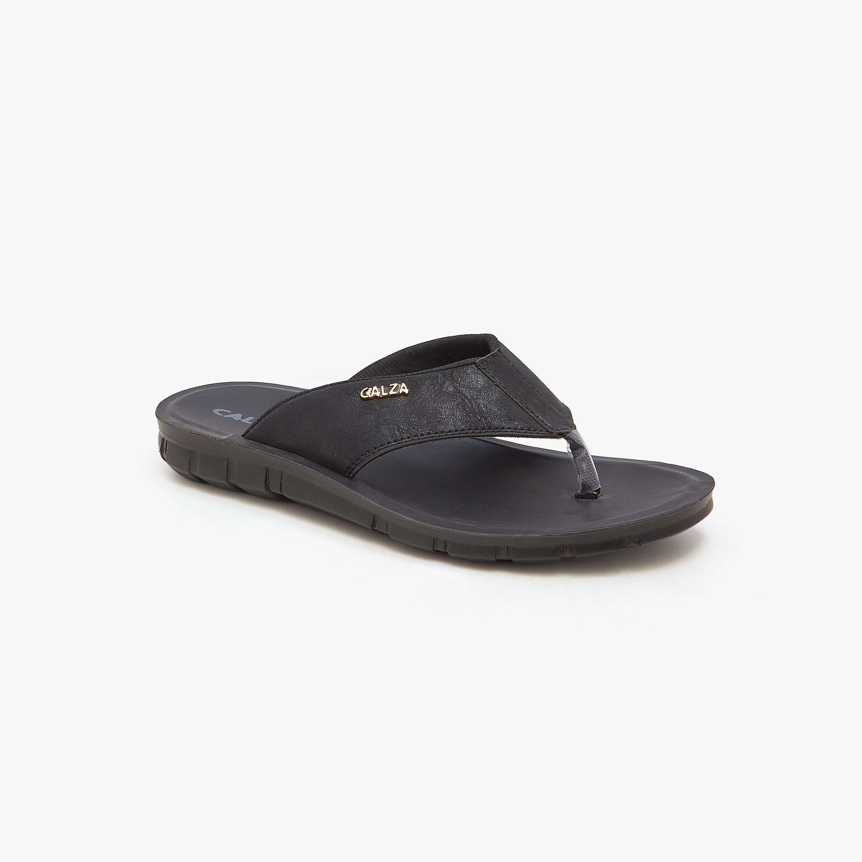 Buy BLACK Men's Thong Slippers â Soloto