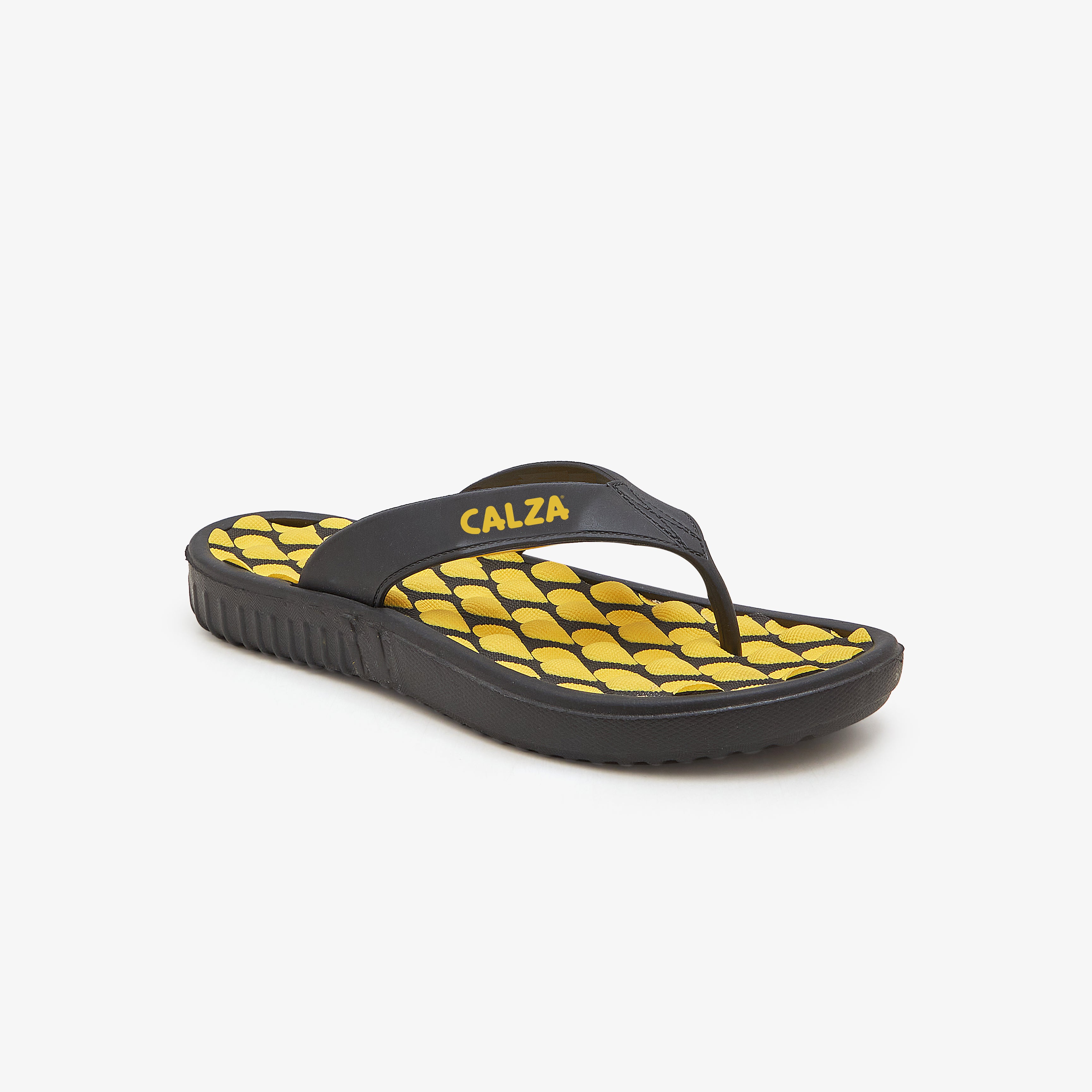 Lite Ride Chappal Buy BLK/YEL Men's Padded Chappals – Soloto