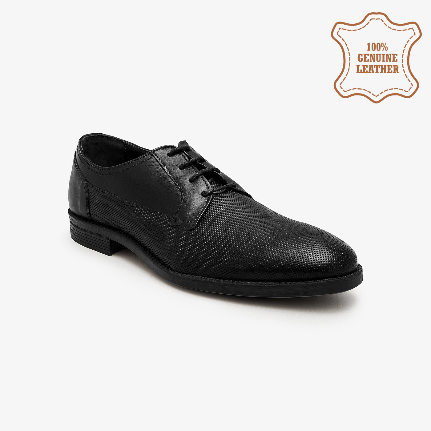 Buy BLACK Men's Leather Derby Shoes – Soloto