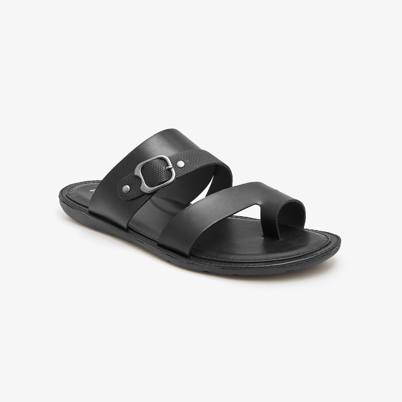 Buy BLACK Men s Toe Ring Chappals Soloto