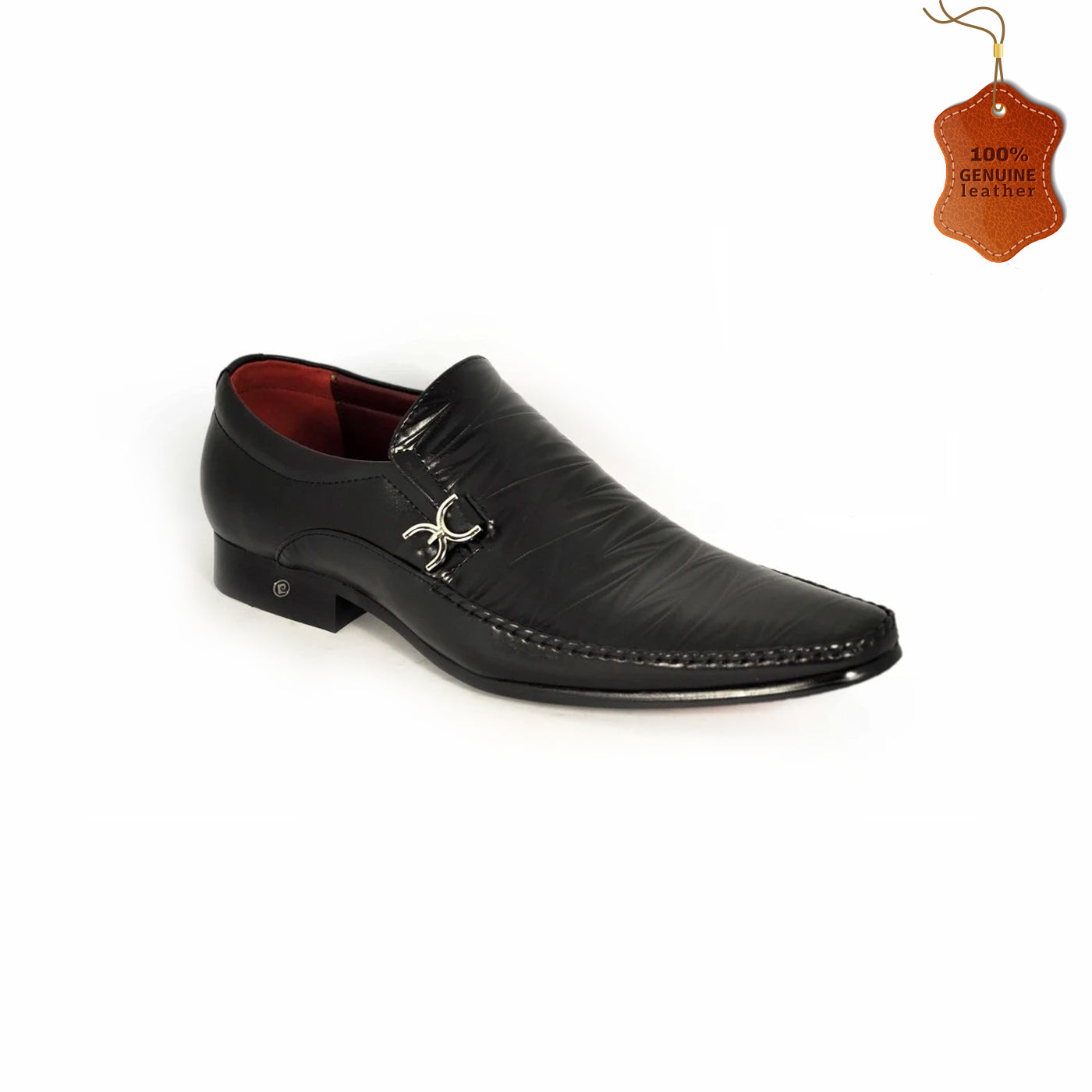 Buckled Leather Formal Shoes for Men