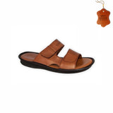 Dual Strap Mens Leather Chappals